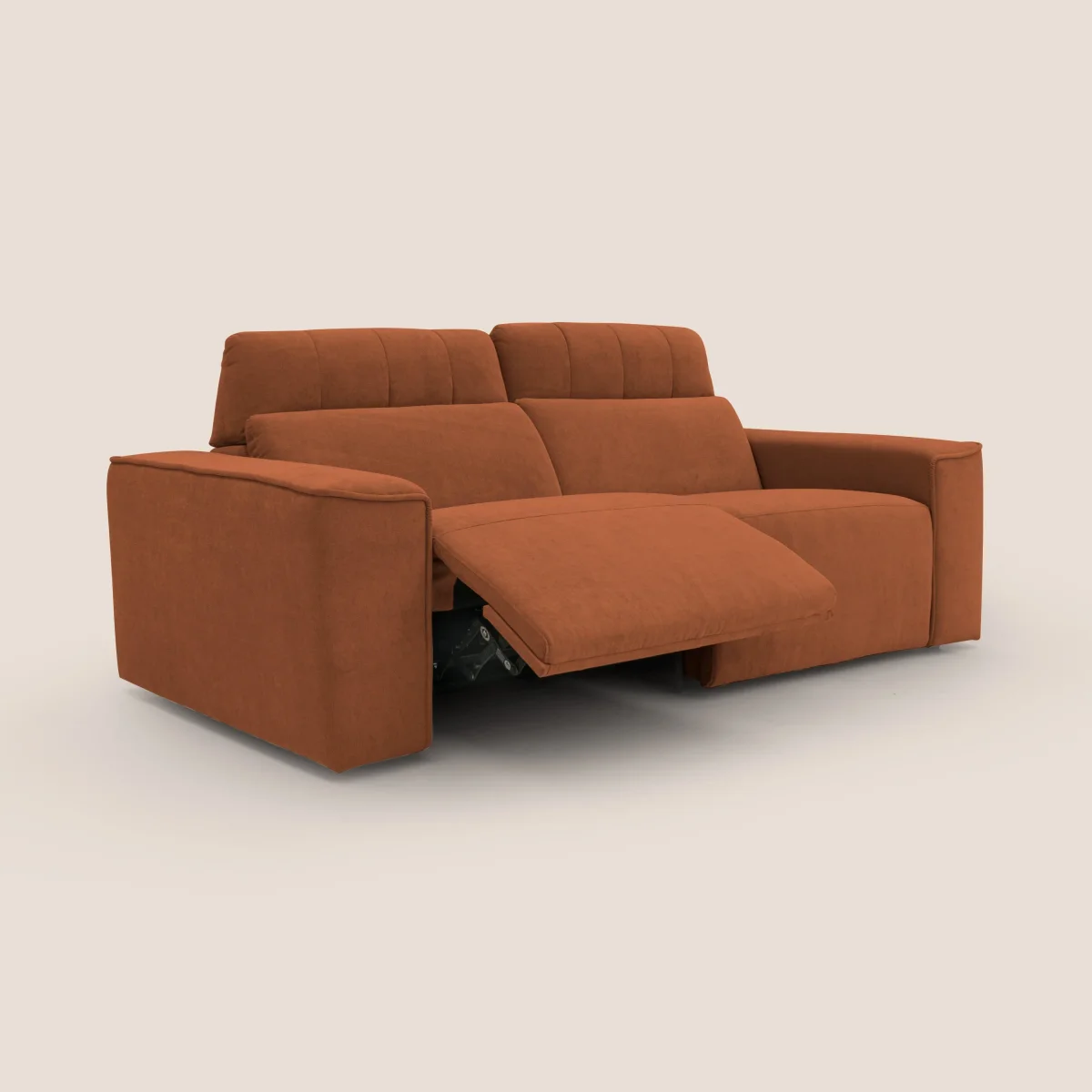 Clark Canapé modulable avec option relax électrique en tissu imperméable et détachable T17 orange – Image 5