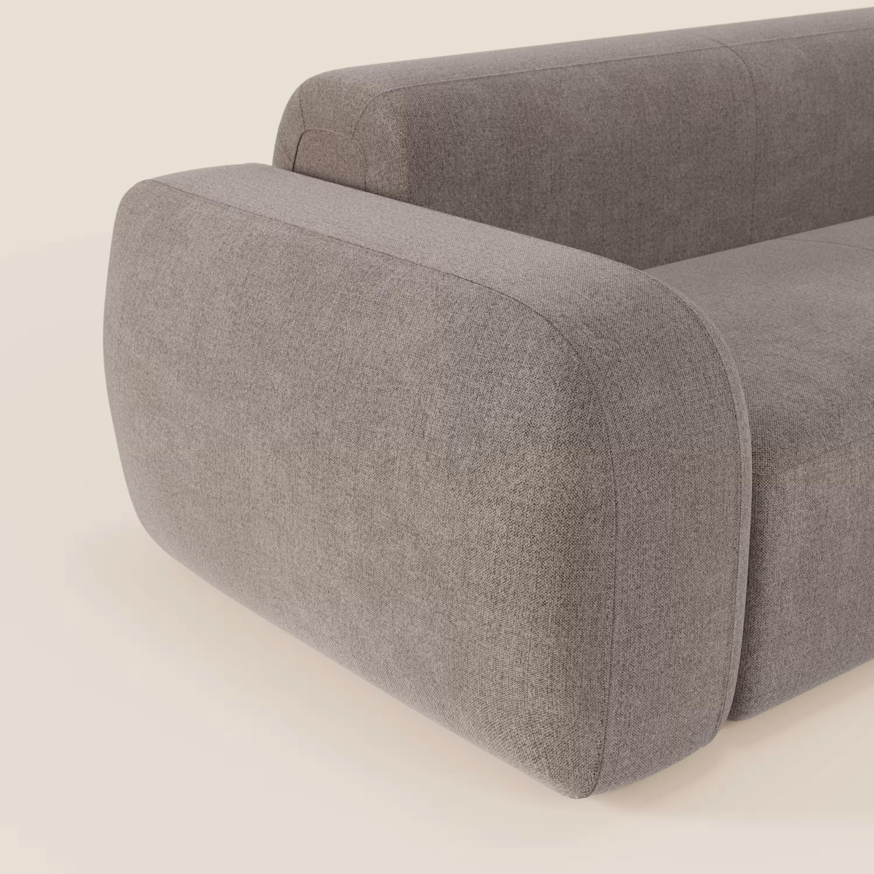 BonBon Canapé modulaire Lineare 220 – Assise unique en tissu détachable T23 taupe – Image 7