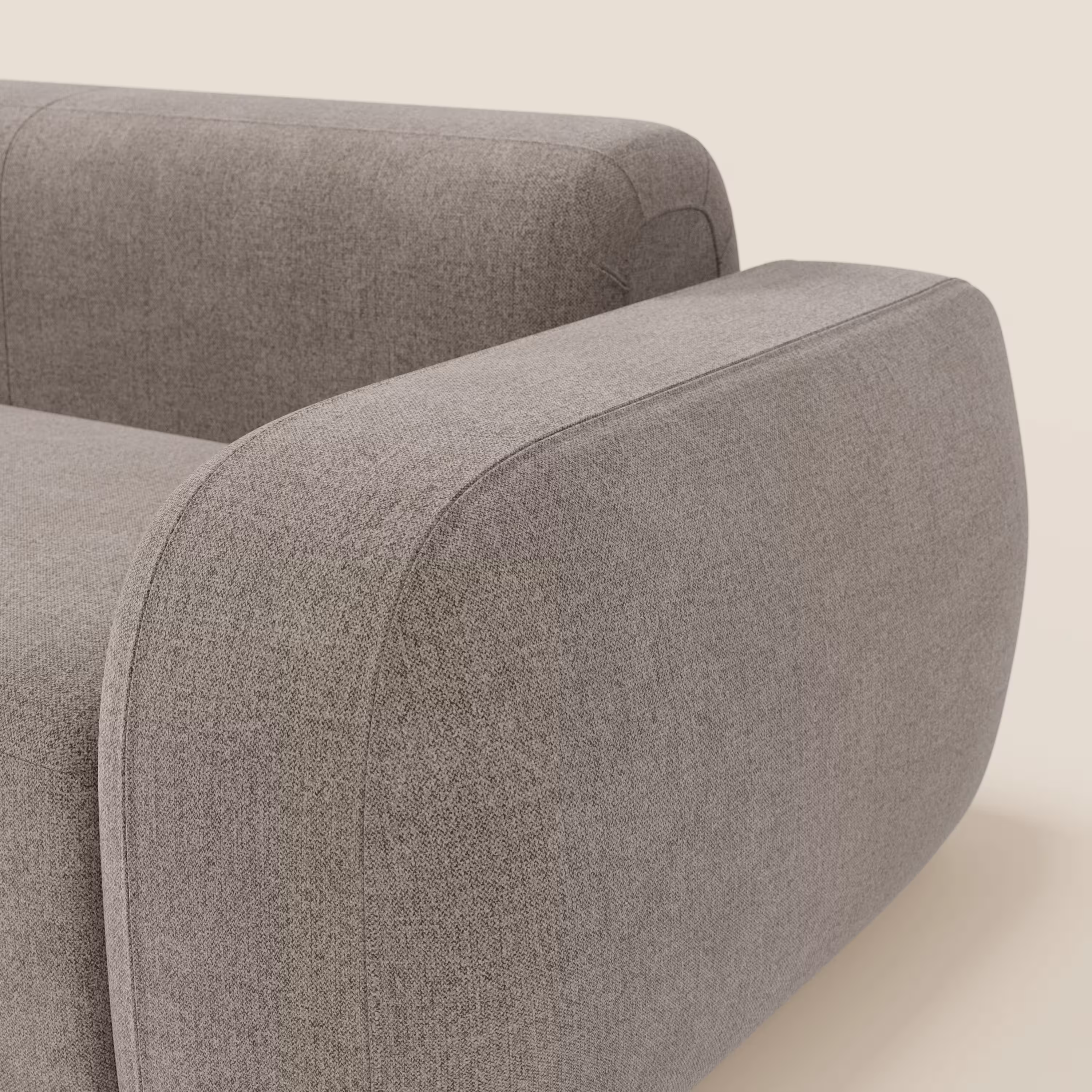 BonBon Canapé modulaire Lineare 220 – Assise unique en tissu détachable T23 taupe – Image 8