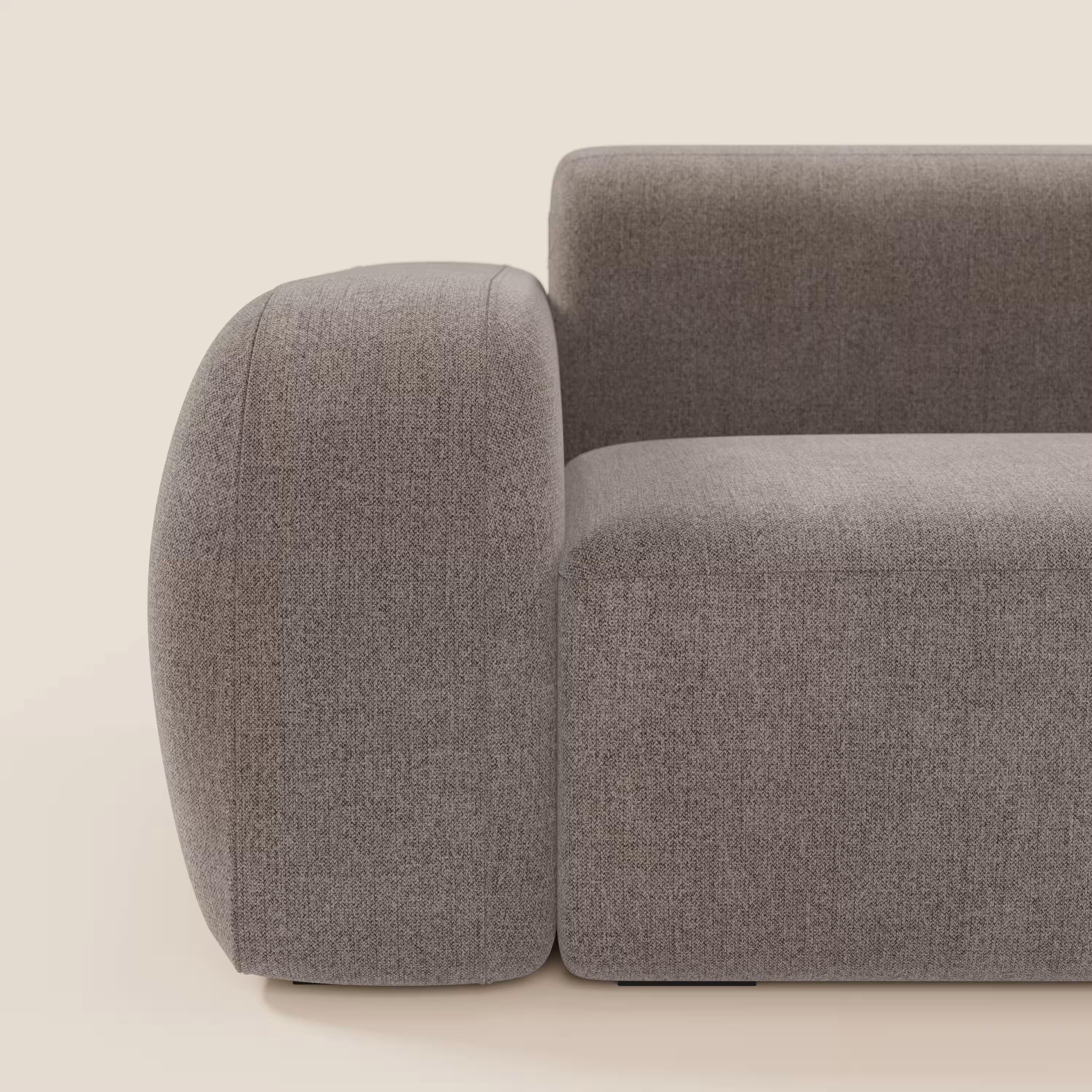 BonBon Canapé modulaire Lineare 220 – Assise unique en tissu détachable T23 taupe – Image 4